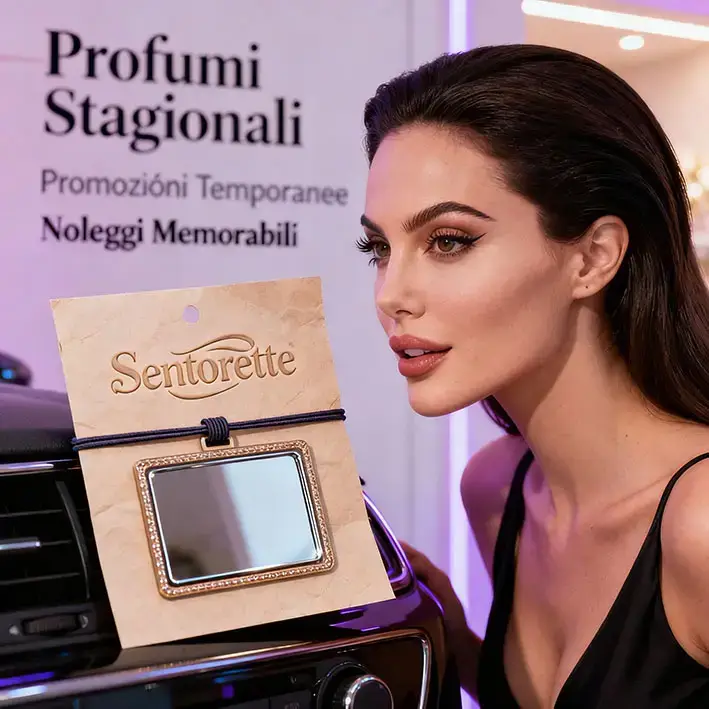 Personalizovaný osvěžovač do auta pro dočasné kampaně a sezonní vůně – marketingová páka pro promo akce a příležitosti v car sharingu﻿﻿